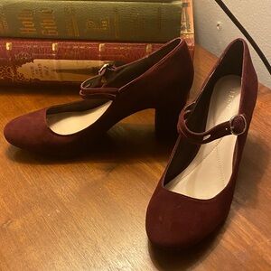 Alfani Burgundy Mary Jane Heels